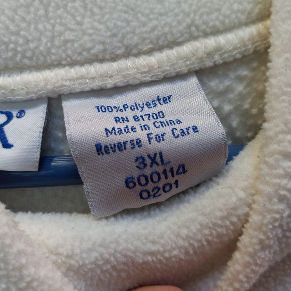 Blair Cream Color Thick Warm Fleece Cowl Neck Sweater Size 3XL (T-322) - Picture 6 of 7